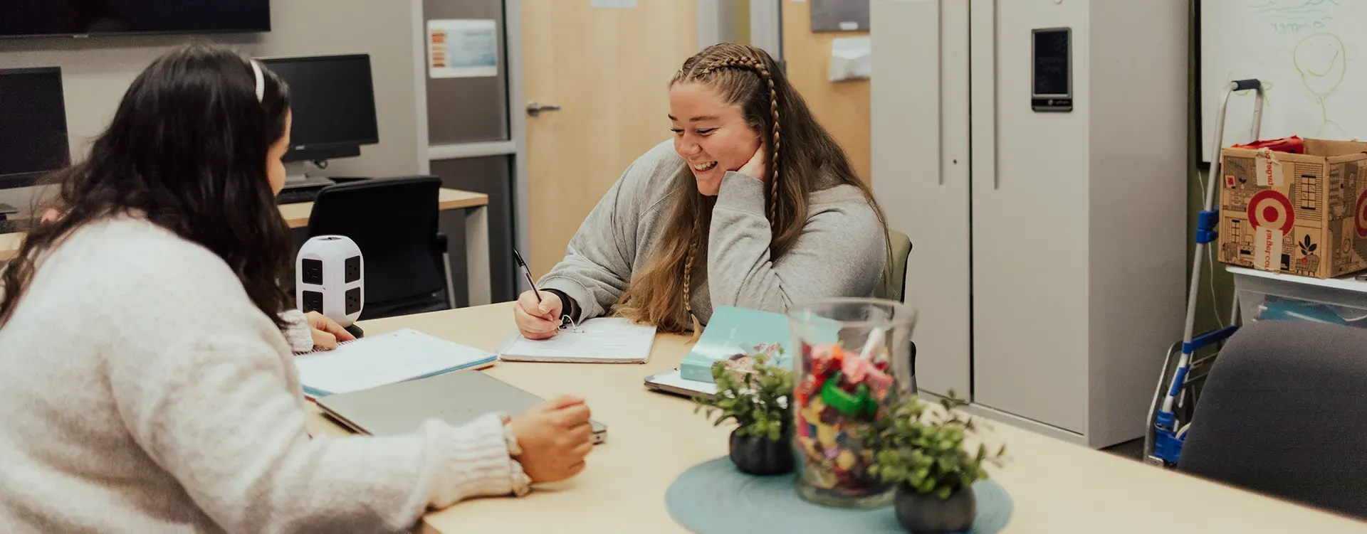Thomas College provides peer tutoring at no cost to current students in a variety of subjects, including accounting, computer science, economics, finance, history, management, marketing, math, psychology, science, sociology, and writing.